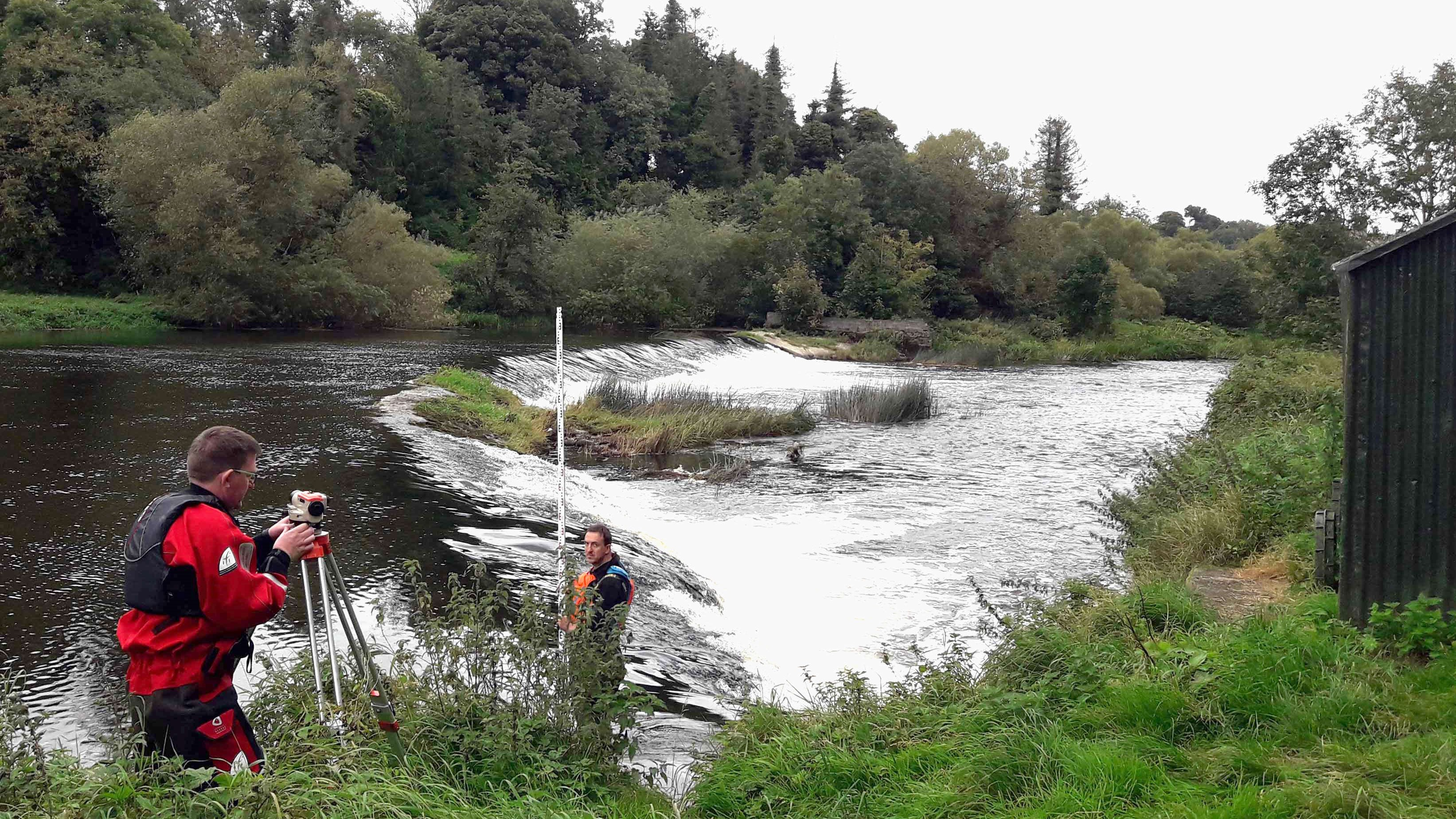 Barrier survey on the River Boyne.